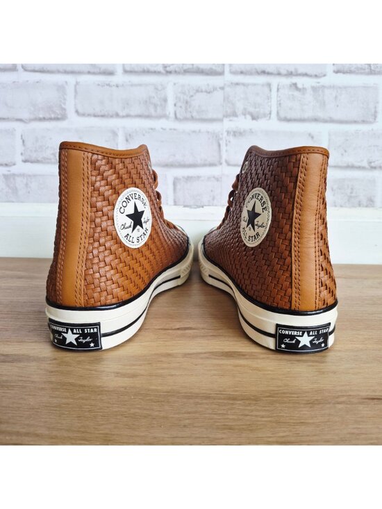 ⭐Converse Chuck 70 Hi Woven Leather Size 7 Men\'s shoes Sneakers Brown A19734C main image 9
